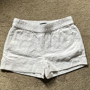 JCrew Jacquard Women's White Textured Shorts Sz 0